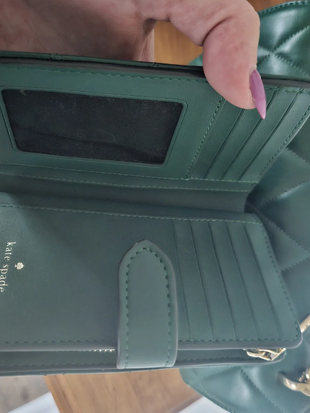 Kate Spade Emerald Quilted Leather Chain Shoulder Bag